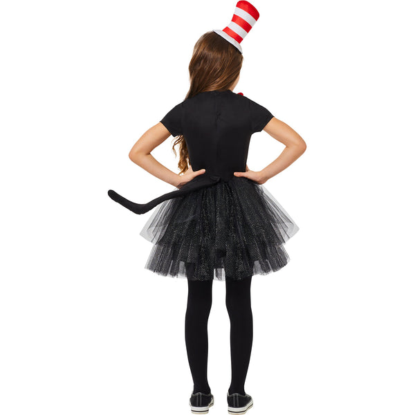 Girls Dr. Seuss Cat In The Hat Dress Costume - HalloweenCostumes4U.com - Kids Costumes