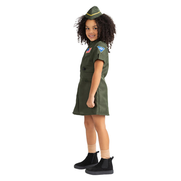 Girls Air Force Fighter Pilot Costume Dress - HalloweenCostumes4U.com - Kids Costumes