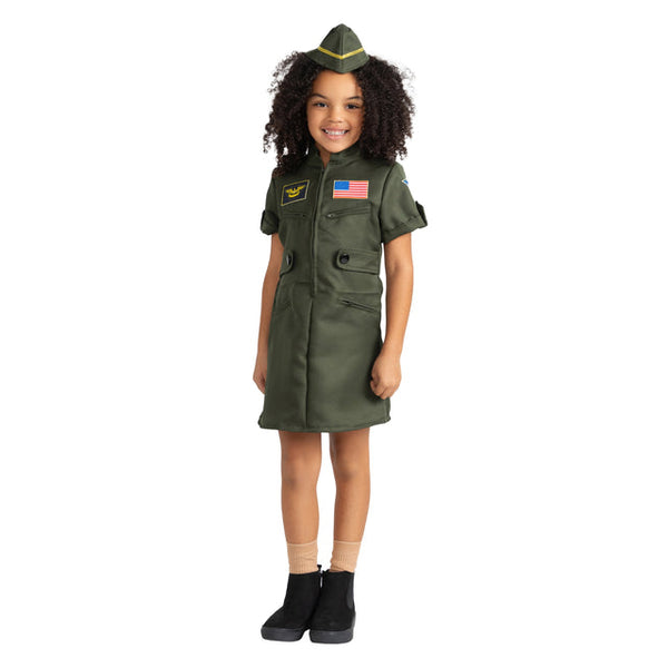 Girls Air Force Fighter Pilot Costume Dress - HalloweenCostumes4U.com - Kids Costumes