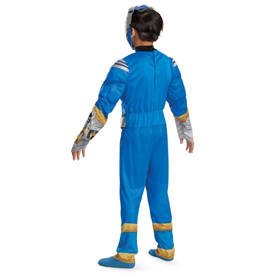 Disfraz clásico musculoso de Power Rangers Cosmic Fury Blue Ranger para niño