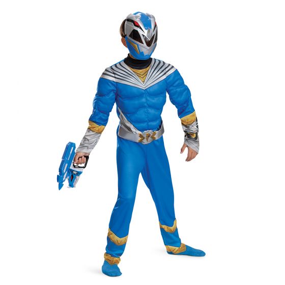 Déguisement Power Rangers Cosmic Fury Ranger bleu classique musclé pour garçon