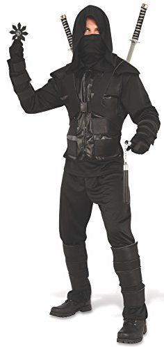 Adults Dark Black Ninja Costume - HalloweenCostumes4U.com - Adult Costumes