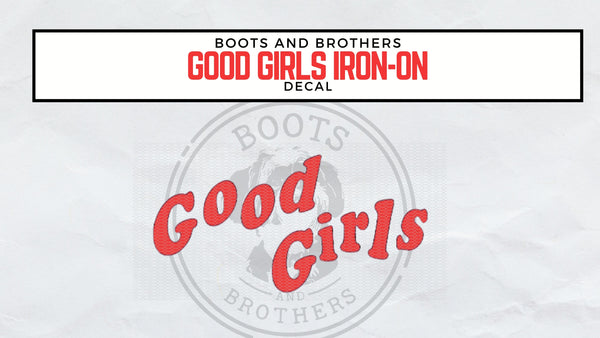 Good Guys GOOD GIRLS Logo Vinyl Iron-On Decal - HalloweenCostumes4U.com - Costume Props & Accessories