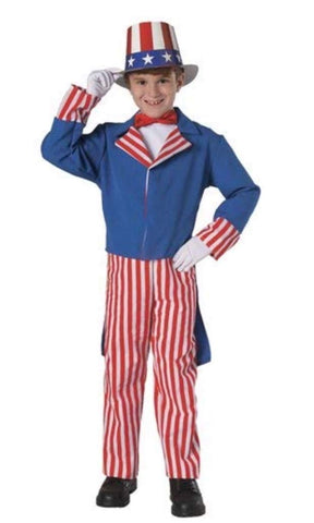 Kids Deluxe Patriotic Uncle Sam Costume - HalloweenCostumes4U.com - Kids Costumes