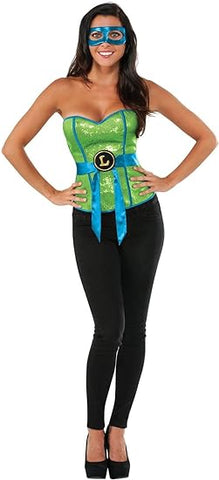 Women's Teenage Mutant Ninja Turtles Leonardo Sequin Corset - HalloweenCostumes4U.com - Adult Costumes