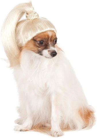 Pets Blonde Ponytail Costume Wig - HalloweenCostumes4U.com - Pet Costumes & Accessories