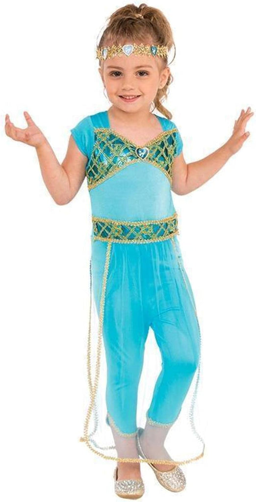 Girls Blue Genie Princess Costume - HalloweenCostumes4U.com - Kids Costumes