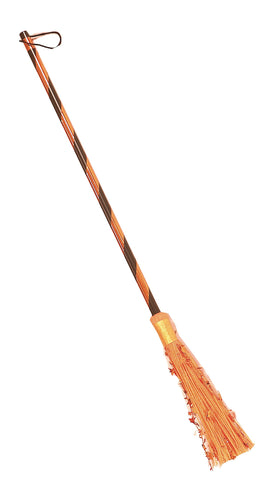 36-Inch Metallic Orange and Black Witch Broom Costume Prop Accessory - HalloweenCostumes4U.com - Costume Props & Accessories