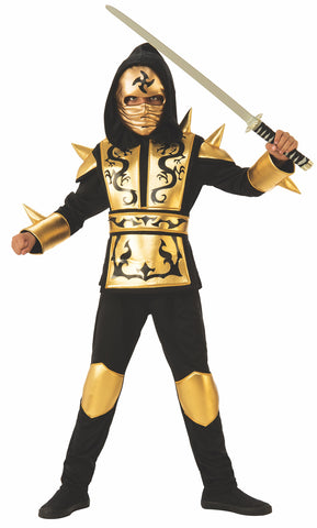 Kids Gold Ninja Costume - HalloweenCostumes4U.com - Kids Costumes