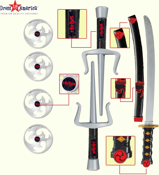 Kids Ninja Weapon Accessory Set - HalloweenCostumes4U.com - Costume Props & Accessories