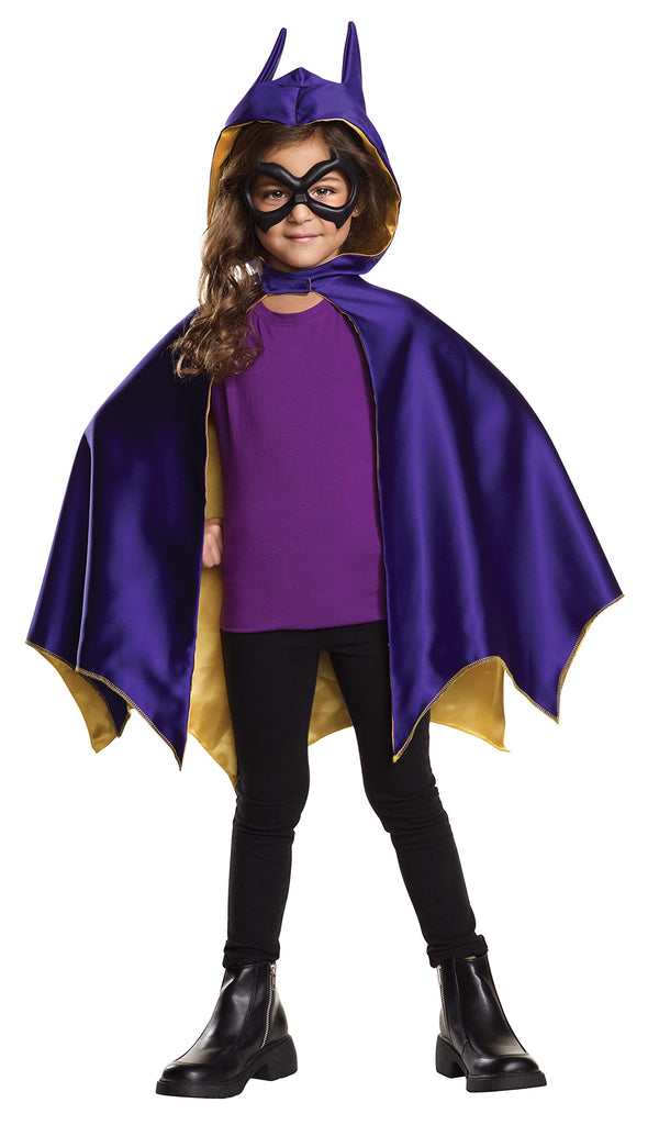 Girls DC Comics Batgirl Hooded Cape & Mask Costume Set - HalloweenCostumes4U.com - Kids Costumes