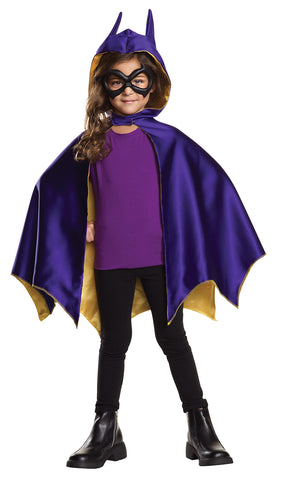 Girls DC Comics Batgirl Hooded Cape & Mask Costume Set - HalloweenCostumes4U.com - Kids Costumes