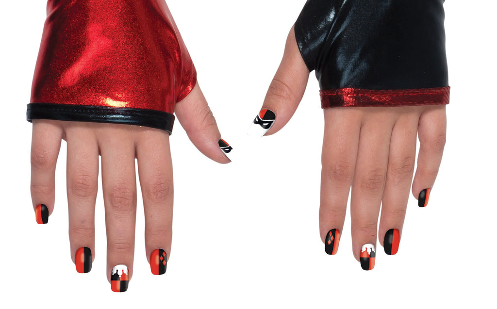 DC Comics Harley Quinn Nail Stickers Costume Accessory - HalloweenCostumes4U.com - Costume Props & Accessories