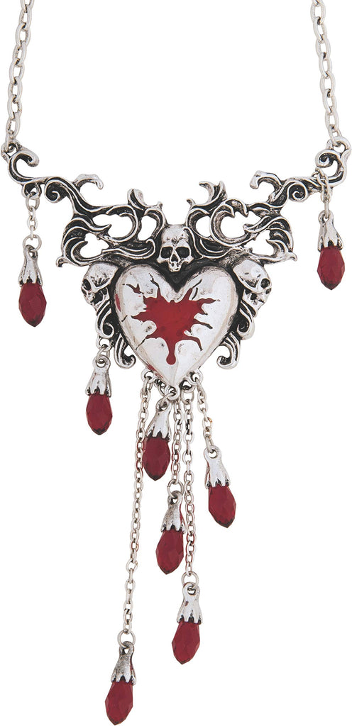 Wicked Gems Bleeding Heart Necklace Costume Jewelry Accessory - HalloweenCostumes4U.com - Costume Props & Accessories