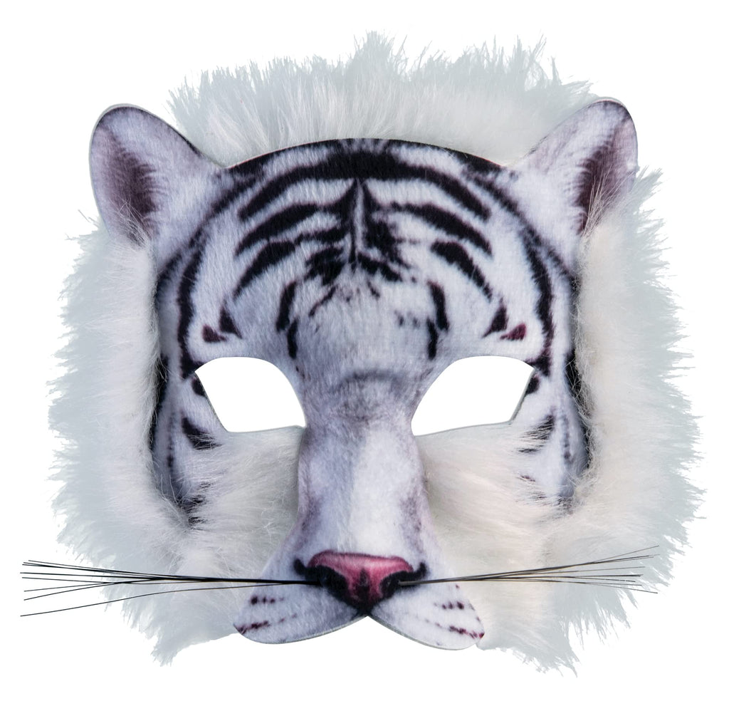 White Tiger Face Mask Costume Accessory - HalloweenCostumes4U.com - Costume Props & Accessories