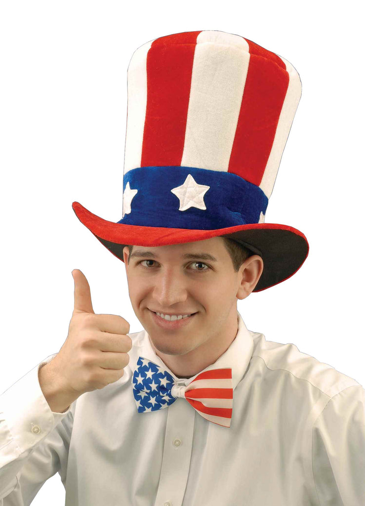 Patriotic Uncle Sam Top Hat and Beard Costume Accessory - HalloweenCostumes4U.com - Costume Props & Accessories