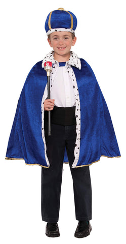 Toddlers/Kids Blue King Robe and Crown Costume Set - HalloweenCostumes4U.com - Kids Costumes