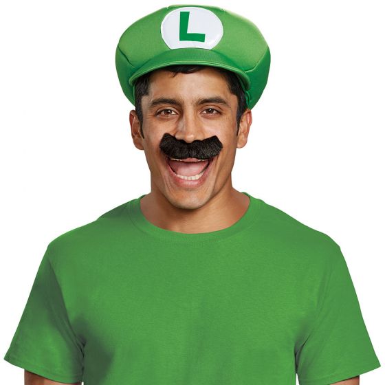 Adults Nintendo Luigi Costume Hat & Mustache