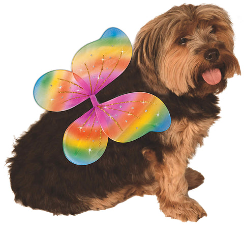 Pets Rainbow Fairy Wings Costume Accessory - HalloweenCostumes4U.com - Pet Costumes & Accessories