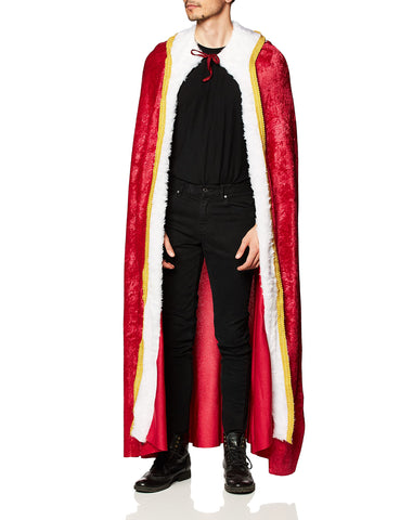 Adults Maroon Burgundy Red Velvet King's Robe Cape - HalloweenCostumes4U.com - Adult Costumes