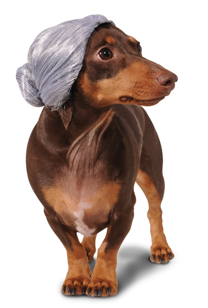 Pets Old Lady Costume Wig - HalloweenCostumes4U.com - Pet Costumes & Accessories