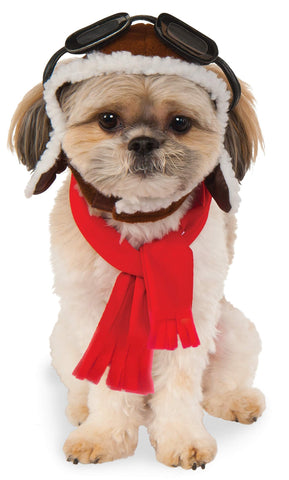 Pets Aviator Hat and Scarf Costume Accessory Set - HalloweenCostumes4U.com - Pet Costumes & Accessories