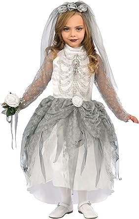 Girls Skeleton Bride Costume - HalloweenCostumes4U.com - Kids Costumes