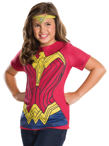 Girls DC Comics Wonder Woman Top and Tiara Costume - HalloweenCostumes4U.com - Kids Costumes