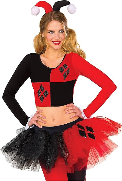 Women's Batman Harley Quinn Crop Top - HalloweenCostumes4U.com - Adult Costumes