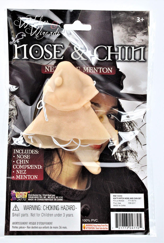 Witch Nose and Chin Set Costume Accessory - HalloweenCostumes4U.com - Costume Props & Accessories