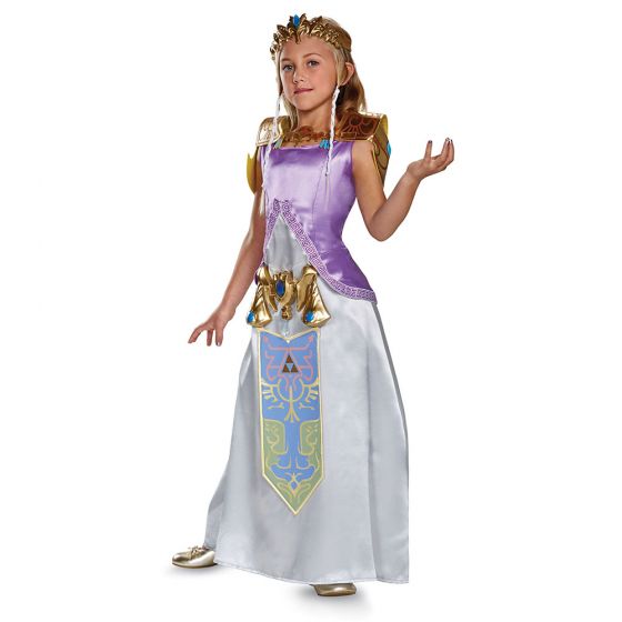 Girls Nintendo The Legend of Zelda Deluxe Zelda Costume - HalloweenCostumes4U.com - Kids Costumes