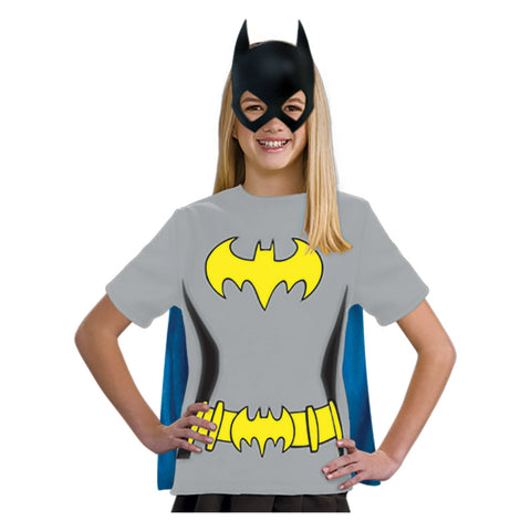 Girls DC Comics Batgirl Costume T-Shirt & Mask - HalloweenCostumes4U.com - Kids Costumes