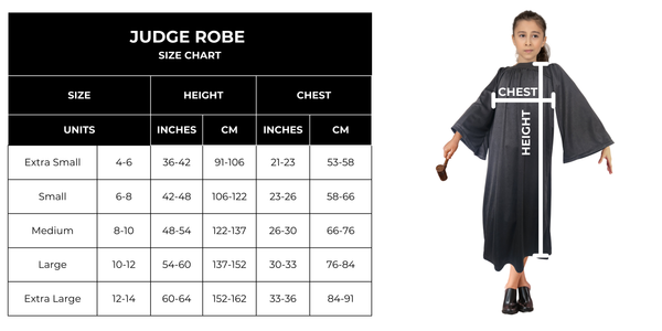 Kids Unisex Judge Robe Costume