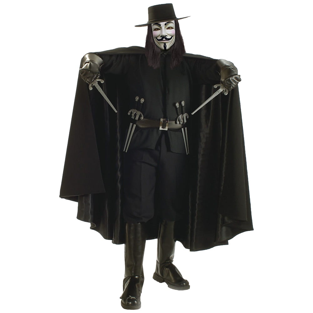 Kids Deluxe V for Vendetta Cape Costume Accessory - HalloweenCostumes4U.com - Costume Props & Accessories