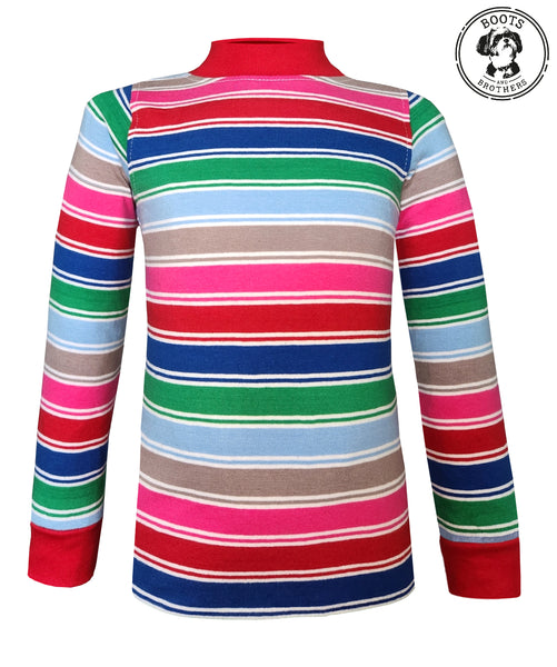 Infant toddler kids rainbow striped longsleeve crewneck t-shirt for Chucky cosplay