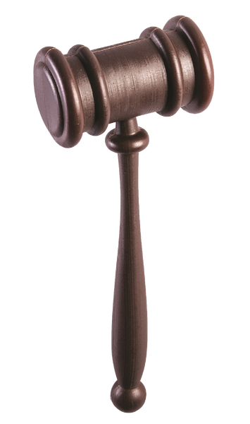 Plastic Judge's Gavel Costume Prop Accessory