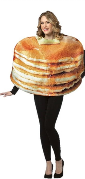 Adults Get Real Stacked Pancakes Costume - HalloweenCostumes4U.com - Adult Costumes