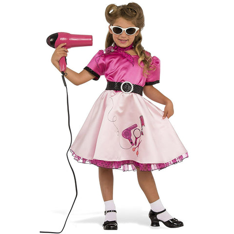 Kids 50's Beauty School Girl Costume - HalloweenCostumes4U.com - Kids Costumes