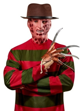 Mens/Teens Nightmare on Elm Street Freddy Krueger Shirt and Mask - HalloweenCostumes4U.com - Adult Costumes