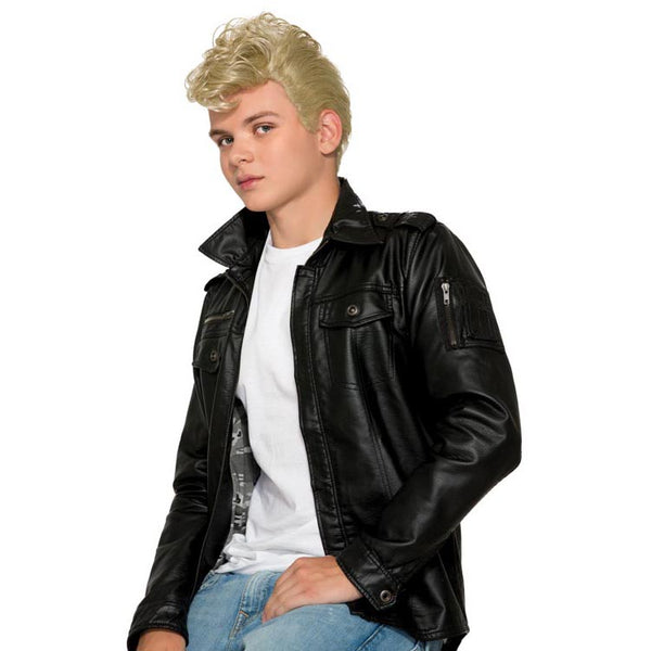 Perruque de déguisement de Greaser blonde style années 50