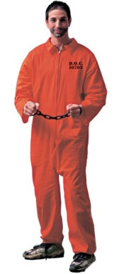 Adults Jailbird Prisoner Costume - HalloweenCostumes4U.com - Adult Costumes