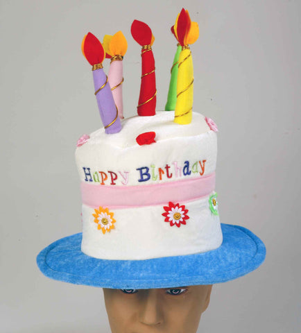 Happy Birthday Cake Hat - HalloweenCostumes4U.com - Costume Props & Accessories