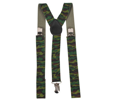 Camouflage Suspenders - HalloweenCostumes4U.com - Costume Props & Accessories