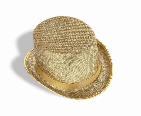 Costume Top Hats Gold Glitter Top Hat - HalloweenCostumes4U.com - Costume Props & Accessories