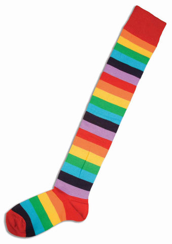 Clown Costume Socks Long Striped Socks - HalloweenCostumes4U.com - Costume Props & Accessories