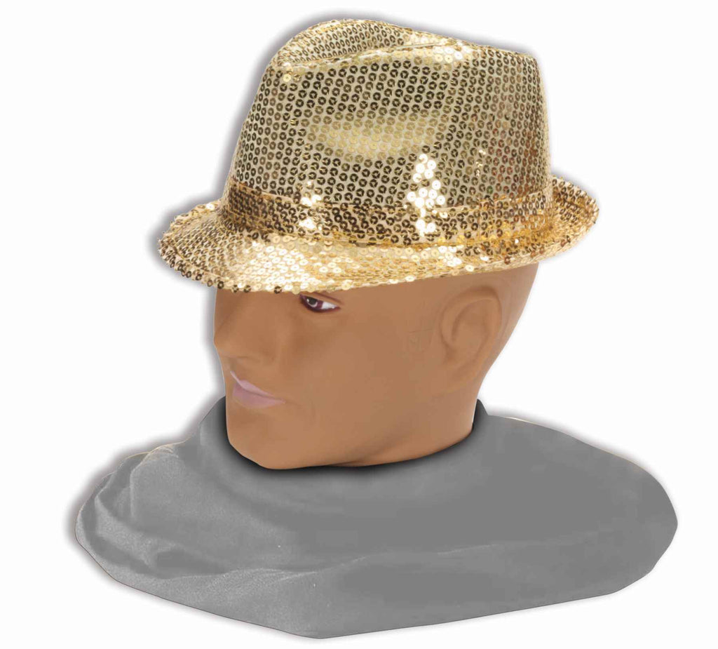 Sequin Halloween Hat Gold Sequin Fedora - HalloweenCostumes4U.com - Costume Props & Accessories