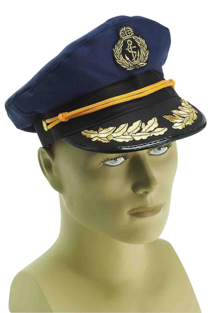 Navy Blue Captains Hat - HalloweenCostumes4U.com - Costume Props & Accessories