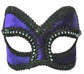 Venetian Eyemask Purple and Black - HalloweenCostumes4U.com - Costume Props & Accessories