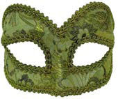 Venetian Masquerade Mask Green - HalloweenCostumes4U.com - Costume Props & Accessories