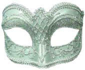 Silver Venetian Eyemask - HalloweenCostumes4U.com - Costume Props & Accessories